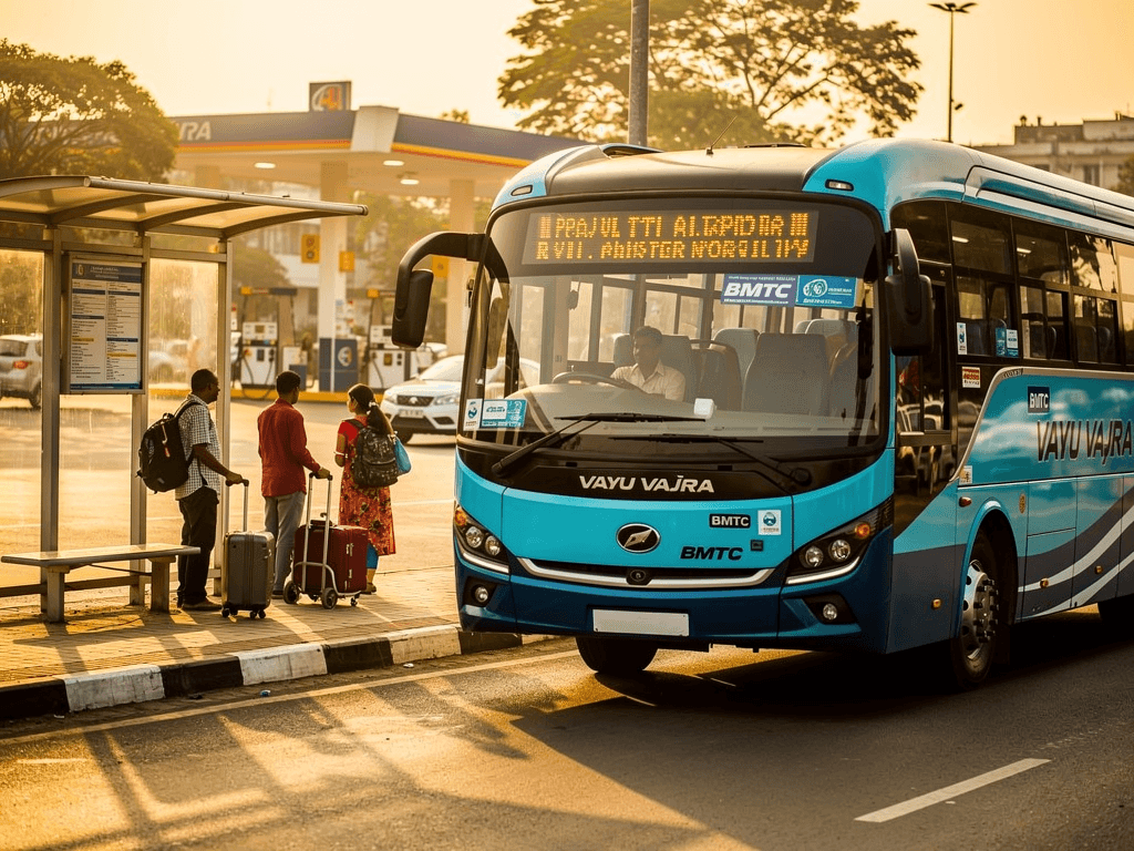 Deve Gowda Petrol Bunk: Vayu Vajra Bus to Bangalore Airport