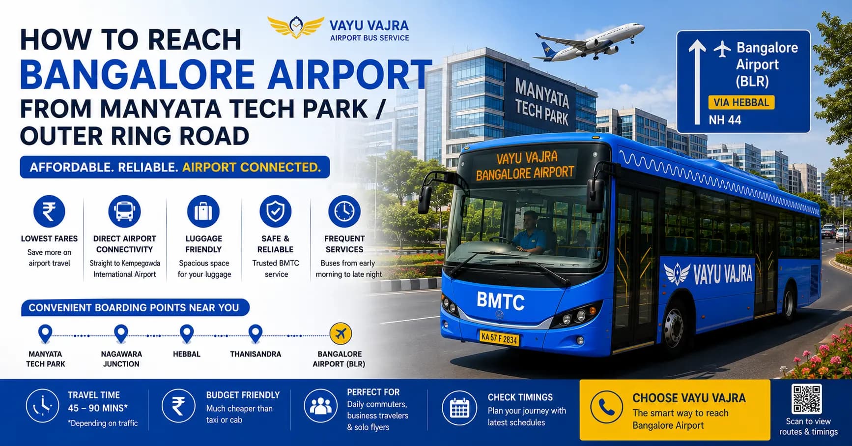 How to Reach Bangalore Airport from Manyata Tech Park and Outer Ring Road: Complete guide